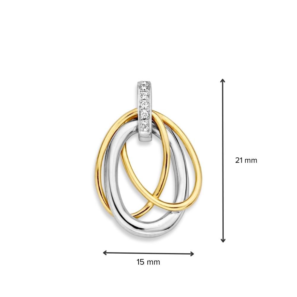 Hanger bicolor zirkonia - Afbeelding 2