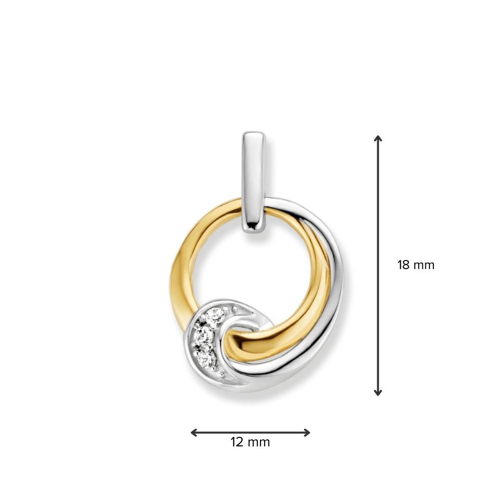 Hanger bicolor zirkonia - Afbeelding 2