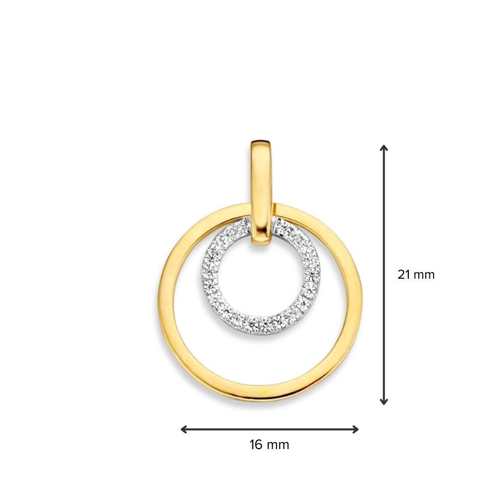 Hanger bicolor zirkonia - Afbeelding 2
