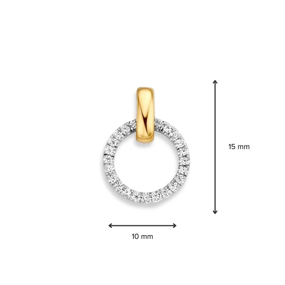 Hanger bicolor zirkonia - Afbeelding 2