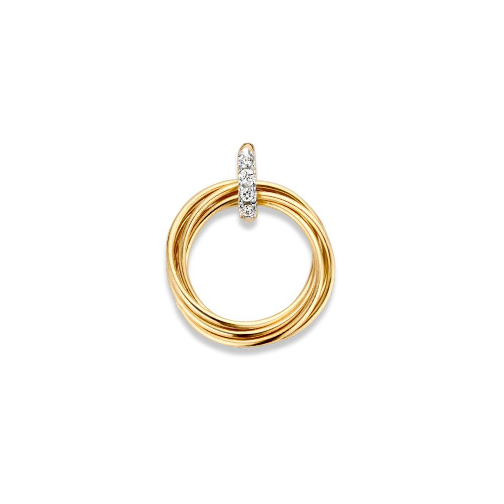Hanger geelgoud zirkonia
