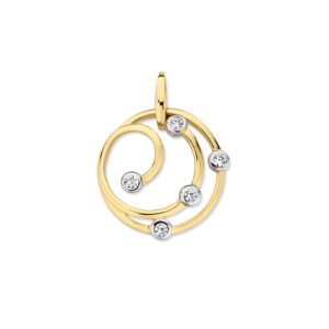 Hanger geelgoud zirkonia