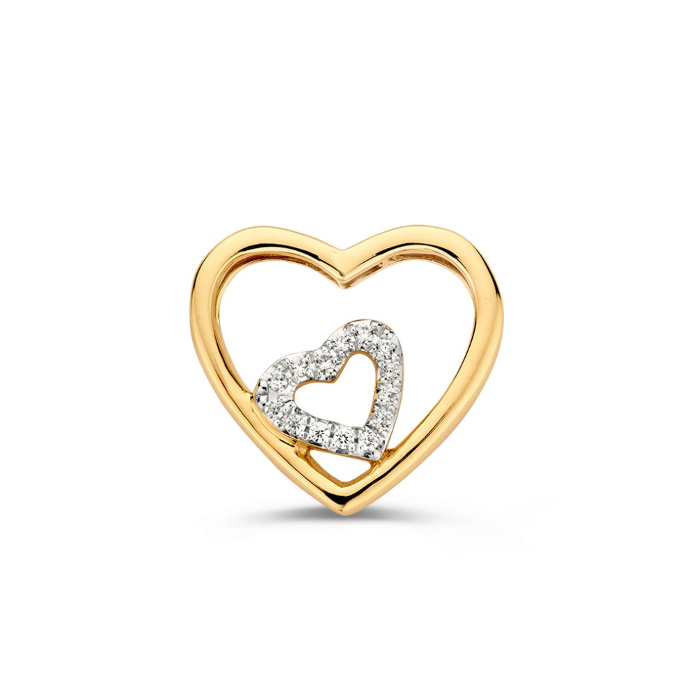 Hanger geelgoud zirkonia