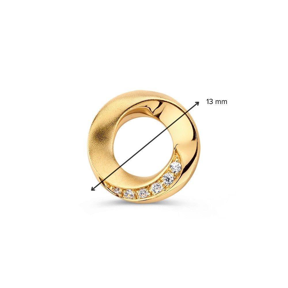 Hanger geelgoud zirkonia - Afbeelding 2