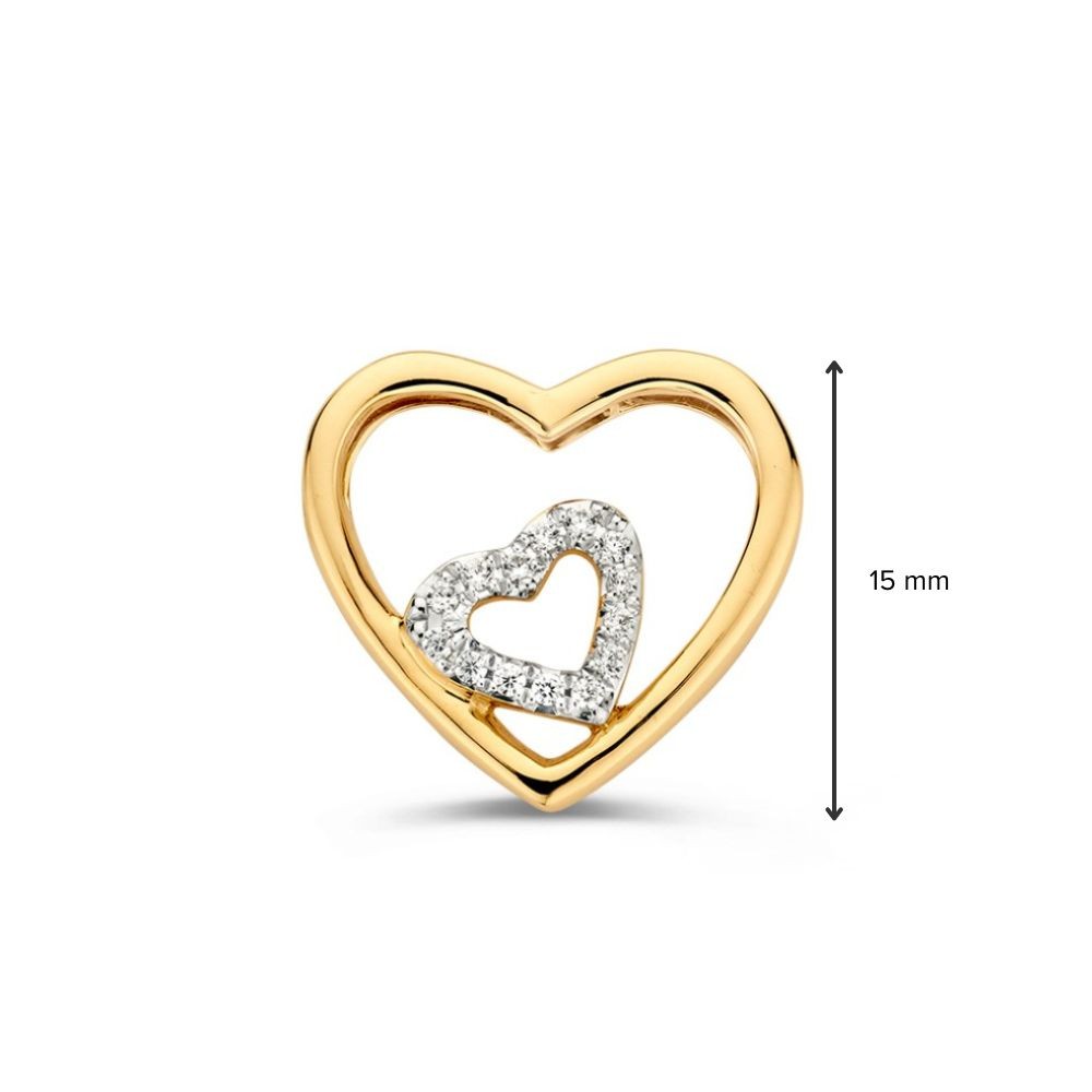 Hanger geelgoud zirkonia - Afbeelding 2