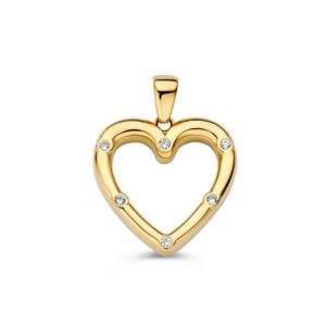 Hanger geelgoud zirkonia