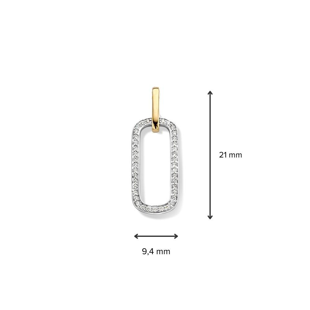 Hanger bicolor briljant 0,14 crt. - Afbeelding 2