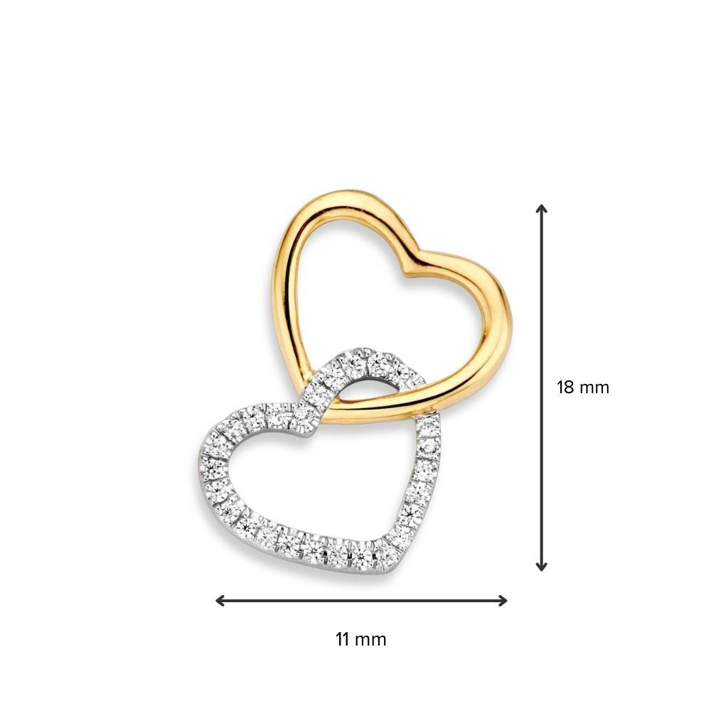 Hanger bicolor zirkonia - Afbeelding 2