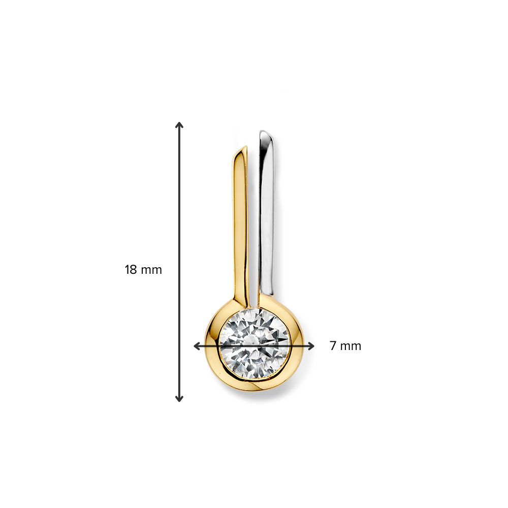 Hanger bicolor zirkonia - Afbeelding 2