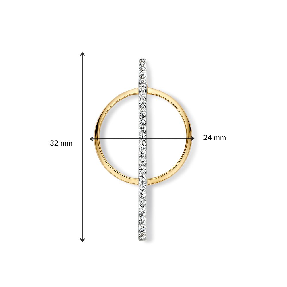 Hanger bicolor zirkonia - Afbeelding 2