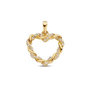 Hanger geelgoud zirkonia