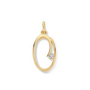 Hanger geelgoud zirkonia