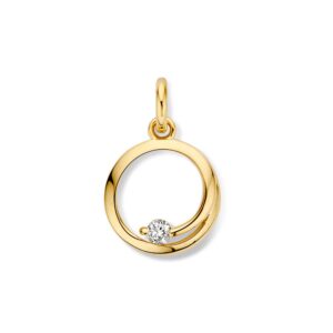 Hanger geelgoud zirkonia