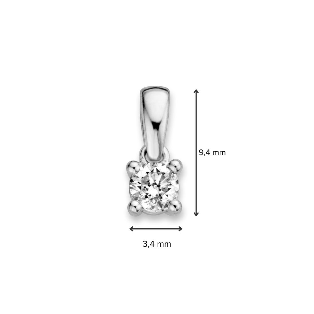 Hanger witgoud briljant 0,19 crt. - Afbeelding 2