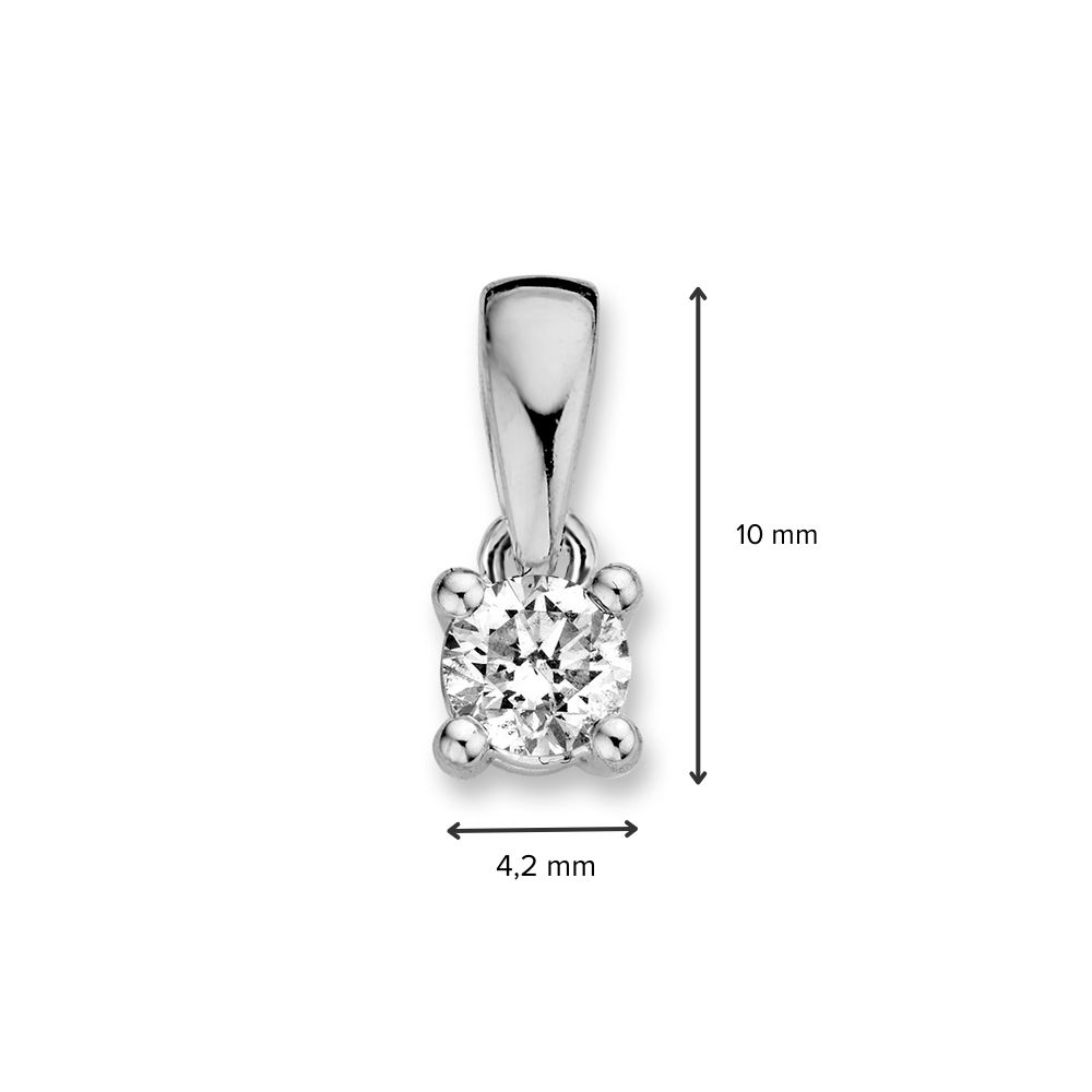 Hanger witgoud briljant 0,30 crt. - Afbeelding 2