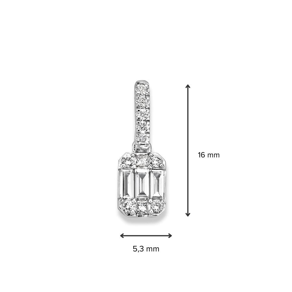 Hanger witgoud diamant 0,32 crt - Afbeelding 2