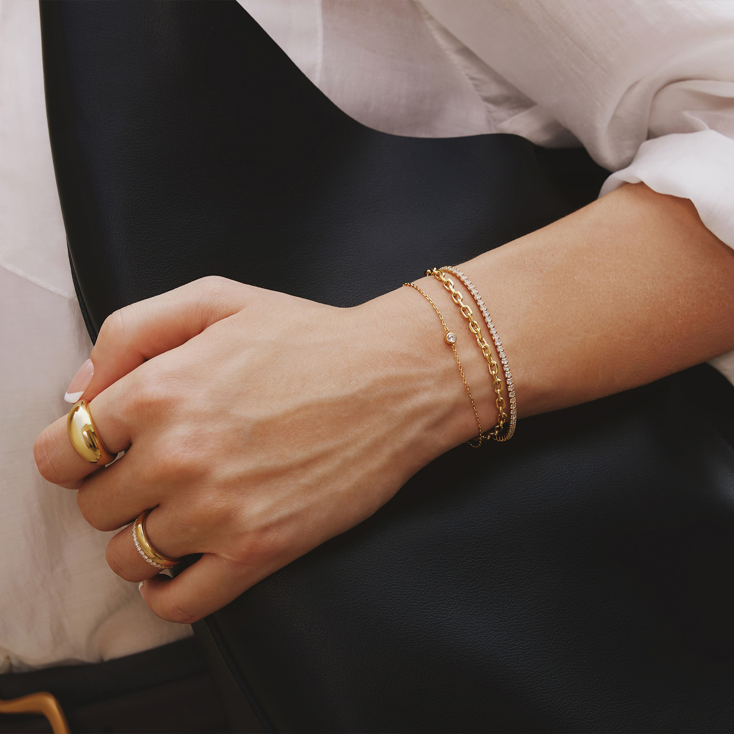 Gold Medium Chain Bracelet S - Afbeelding 2