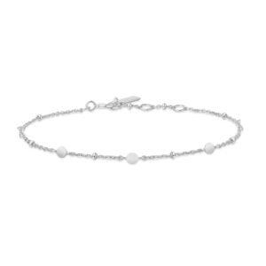 Silver Disc Station Bracelet S