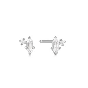 Sparkle Emblem Stud Earrings