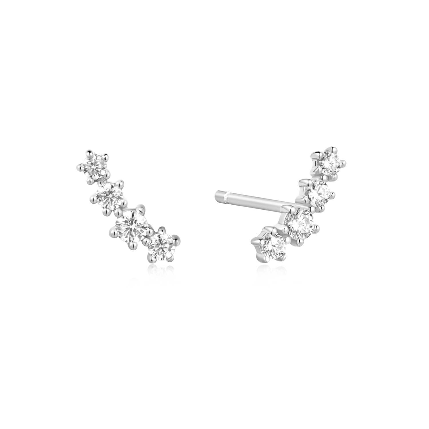 Miss Twinkle Silver Sparkle Climber Studs - Afbeelding 2