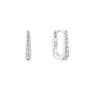 Silver Oval PavƩ Huggies S