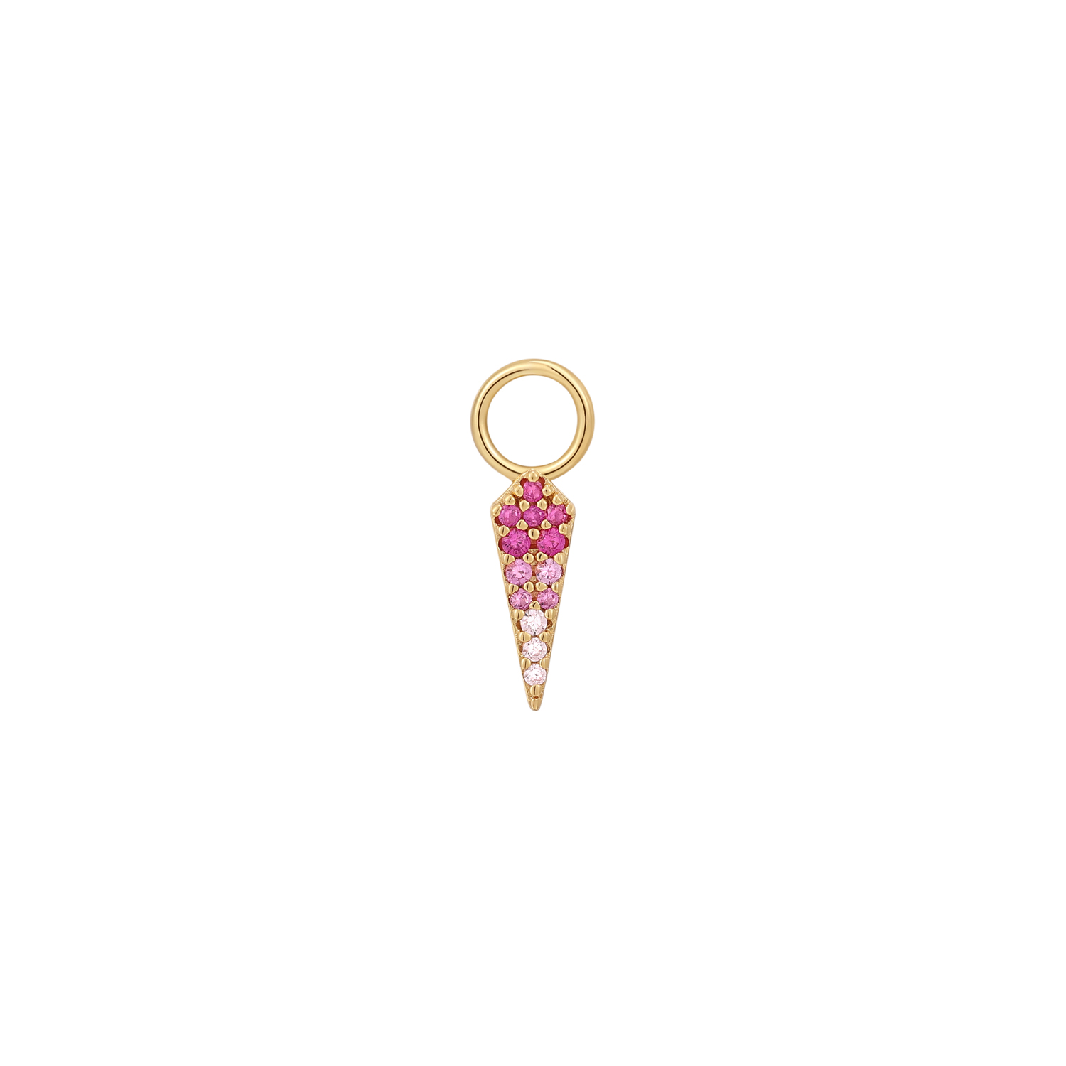 Gold Ombré Pink Earring Charm - Afbeelding 2