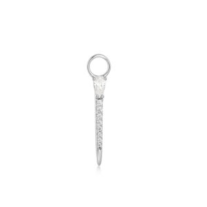 Zilver Sparkle Bar Earring Charm
