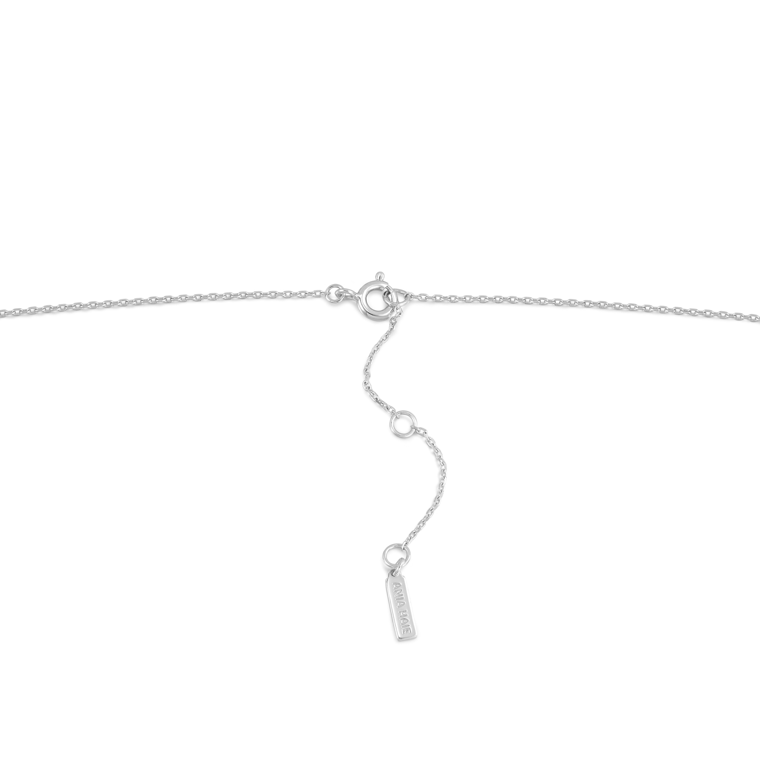 Silver Mini Link Charm Chain Necklace - Afbeelding 4