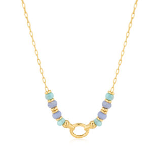 Pop Charms Gold Amaz Agate Christal Necklace M