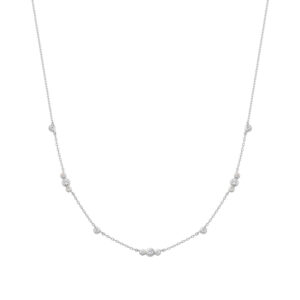 Slv Sparkling Zirc. Station Neckl.S