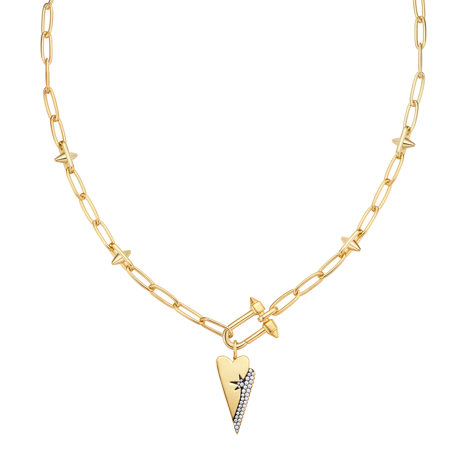 Gold Double Heart Charm - Afbeelding 2