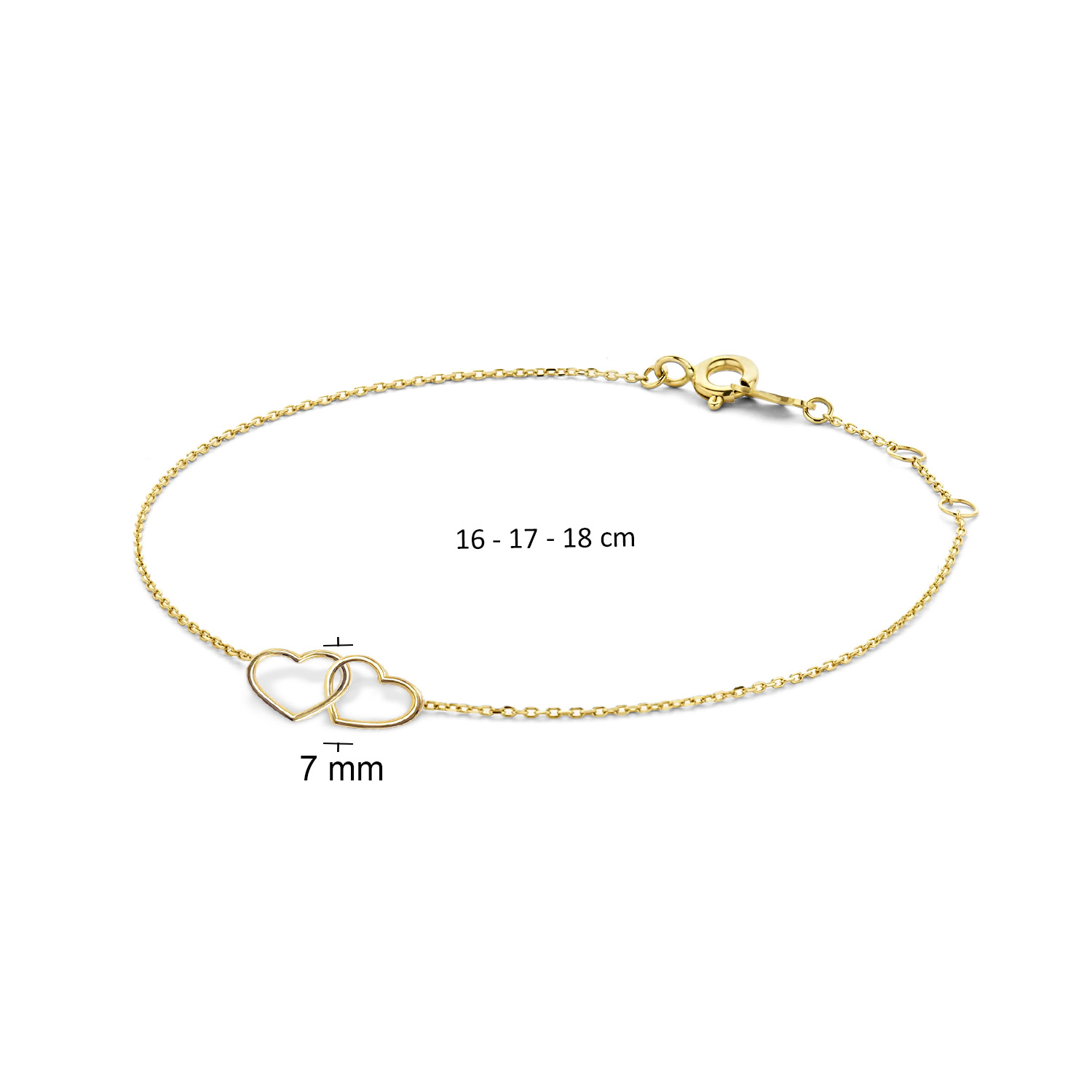 Double Heart Bracelet - Afbeelding 2