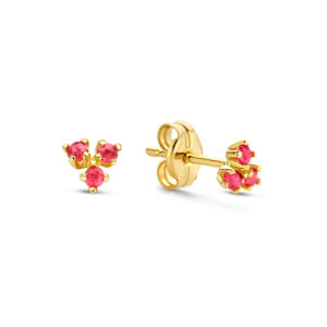 Triangle Ruby Studs