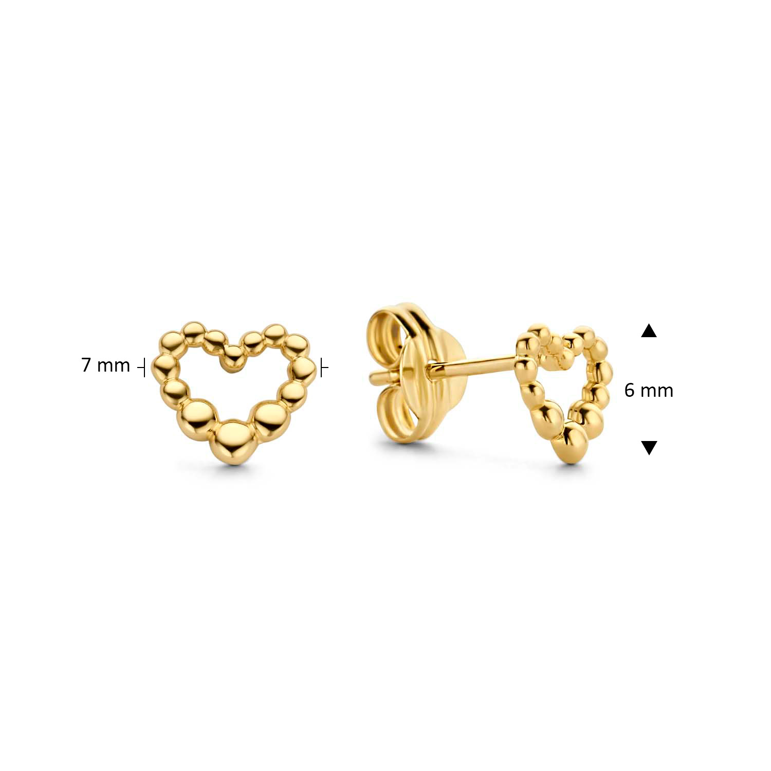 Dots hearts studs - Afbeelding 2