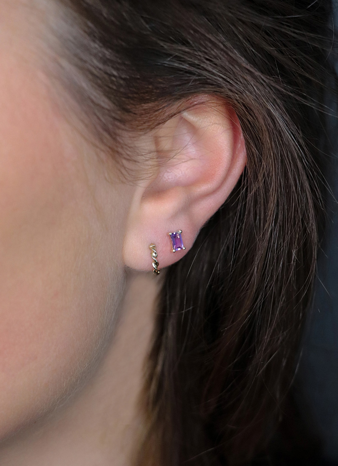 Medina Amethyst Studs - Afbeelding 3
