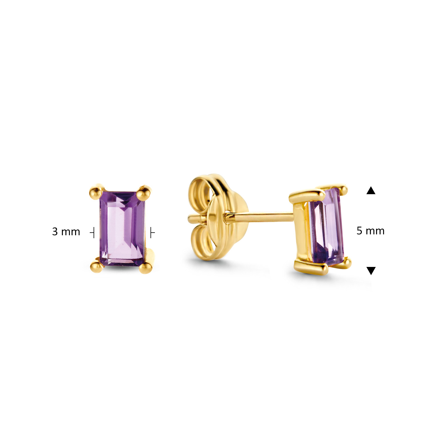 Medina Amethyst Studs - Afbeelding 2