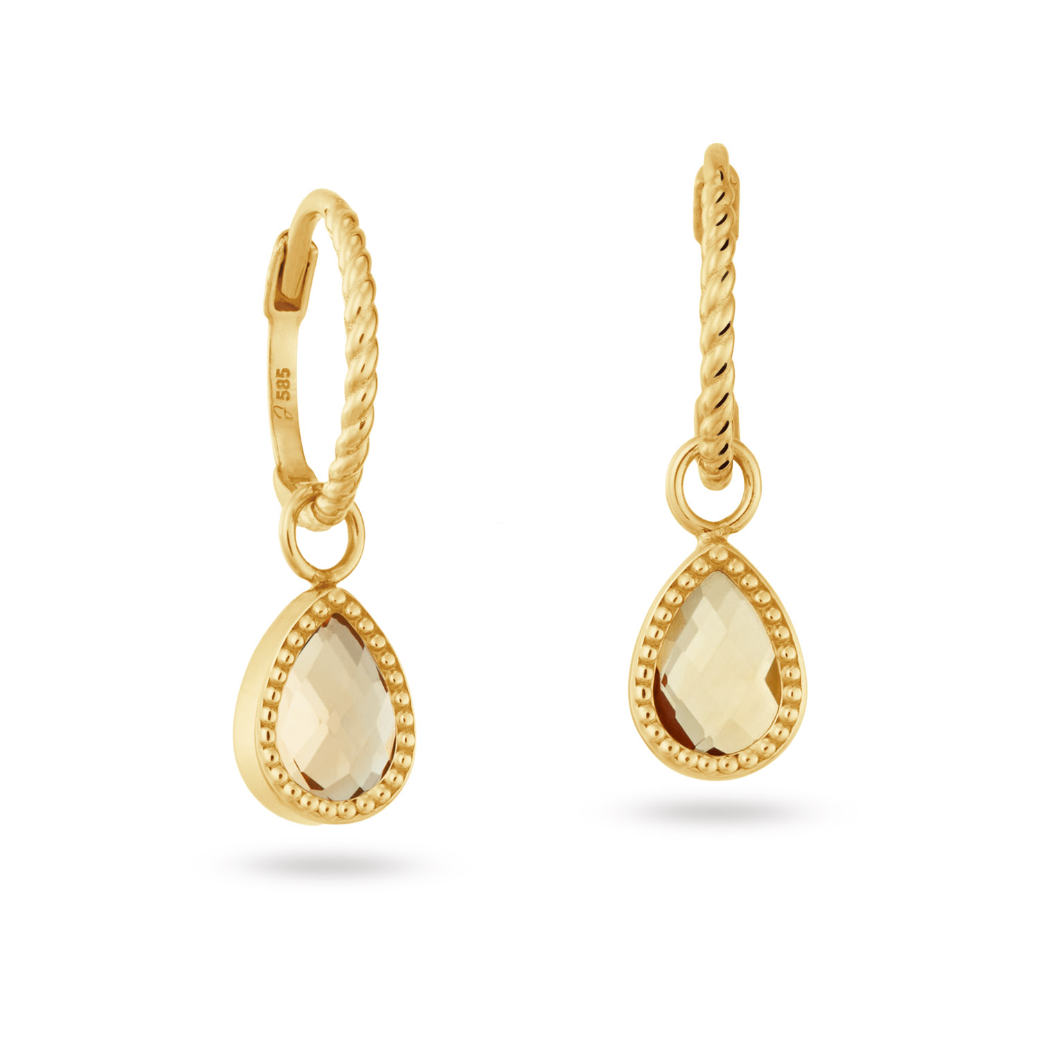 Amstel Citrine Hoops