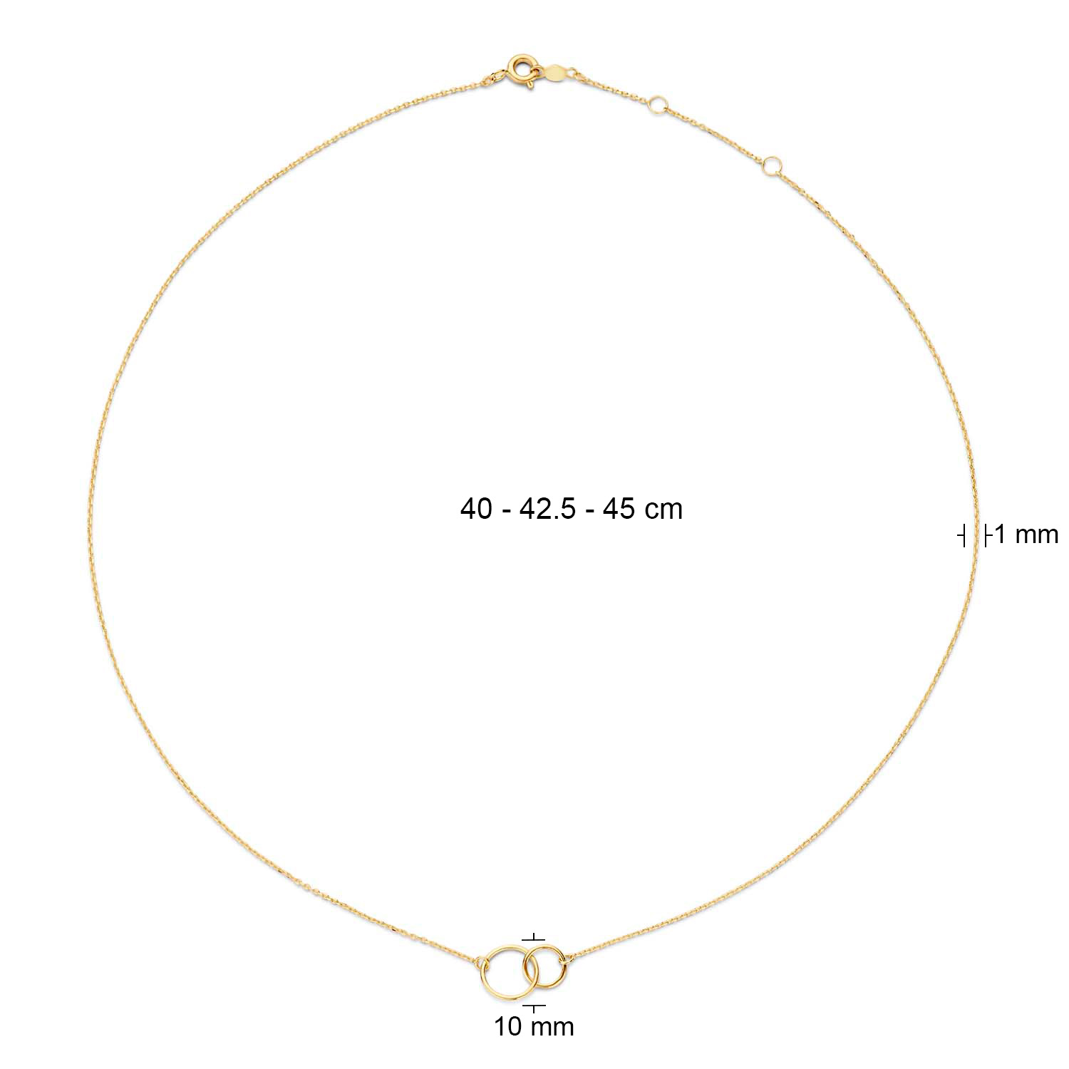 Double Circle Necklace - Afbeelding 3