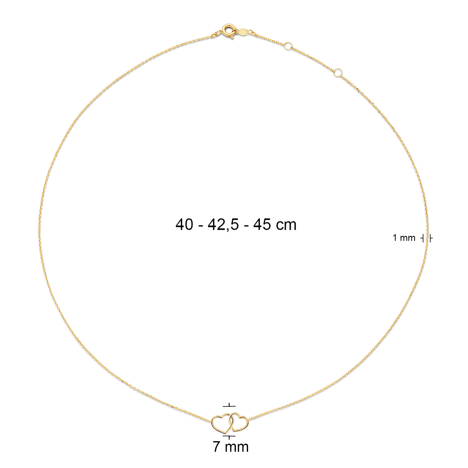 Double Heart Necklace - Afbeelding 3