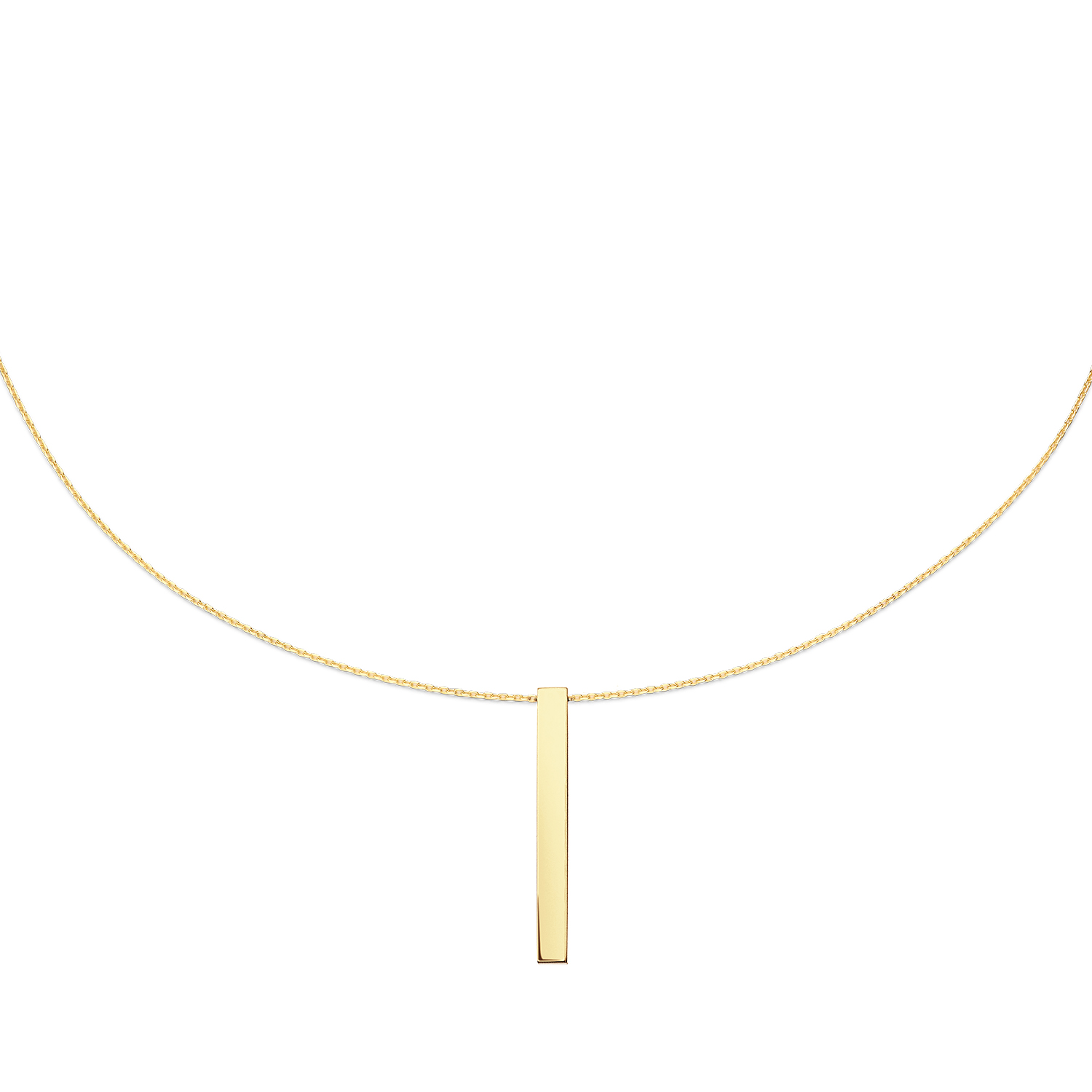 Engraving Long Bar Necklace