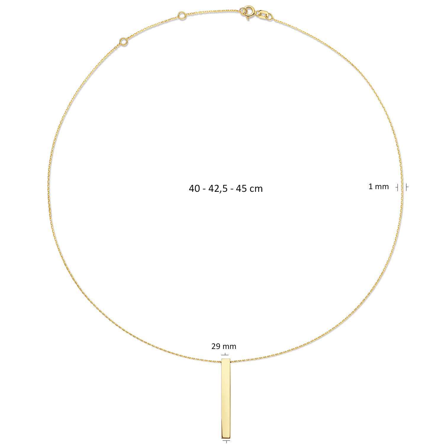 Engraving Long Bar Necklace - Afbeelding 4