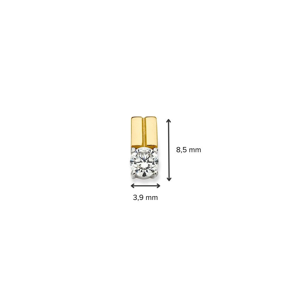 Hanger bicolor zirkonia - Afbeelding 2