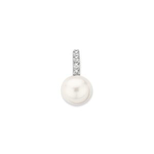 Hanger geelgoud parel/zirkonia
