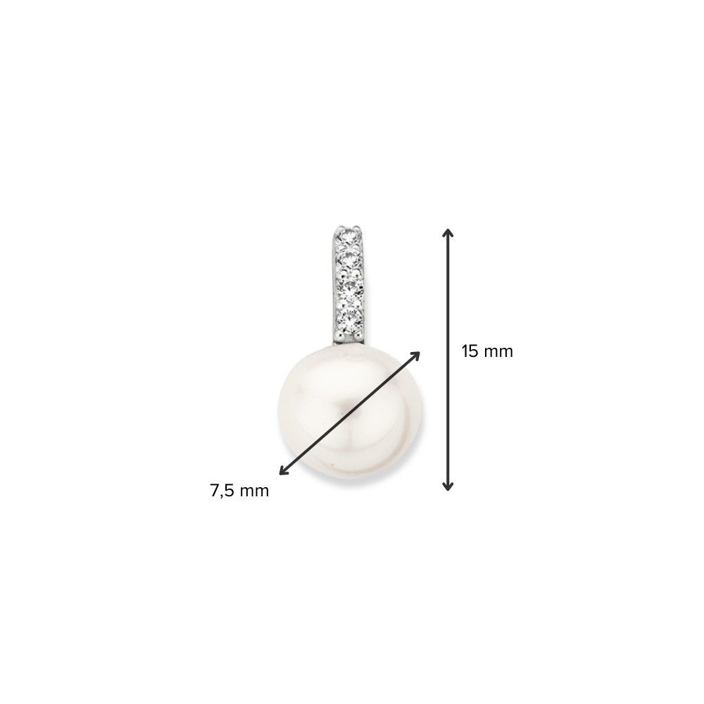 Hanger geelgoud parel/zirkonia - Afbeelding 2