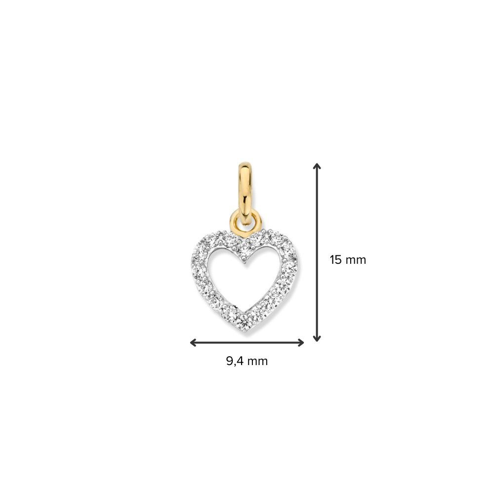 Hanger geelgoud zirkonia - Afbeelding 2