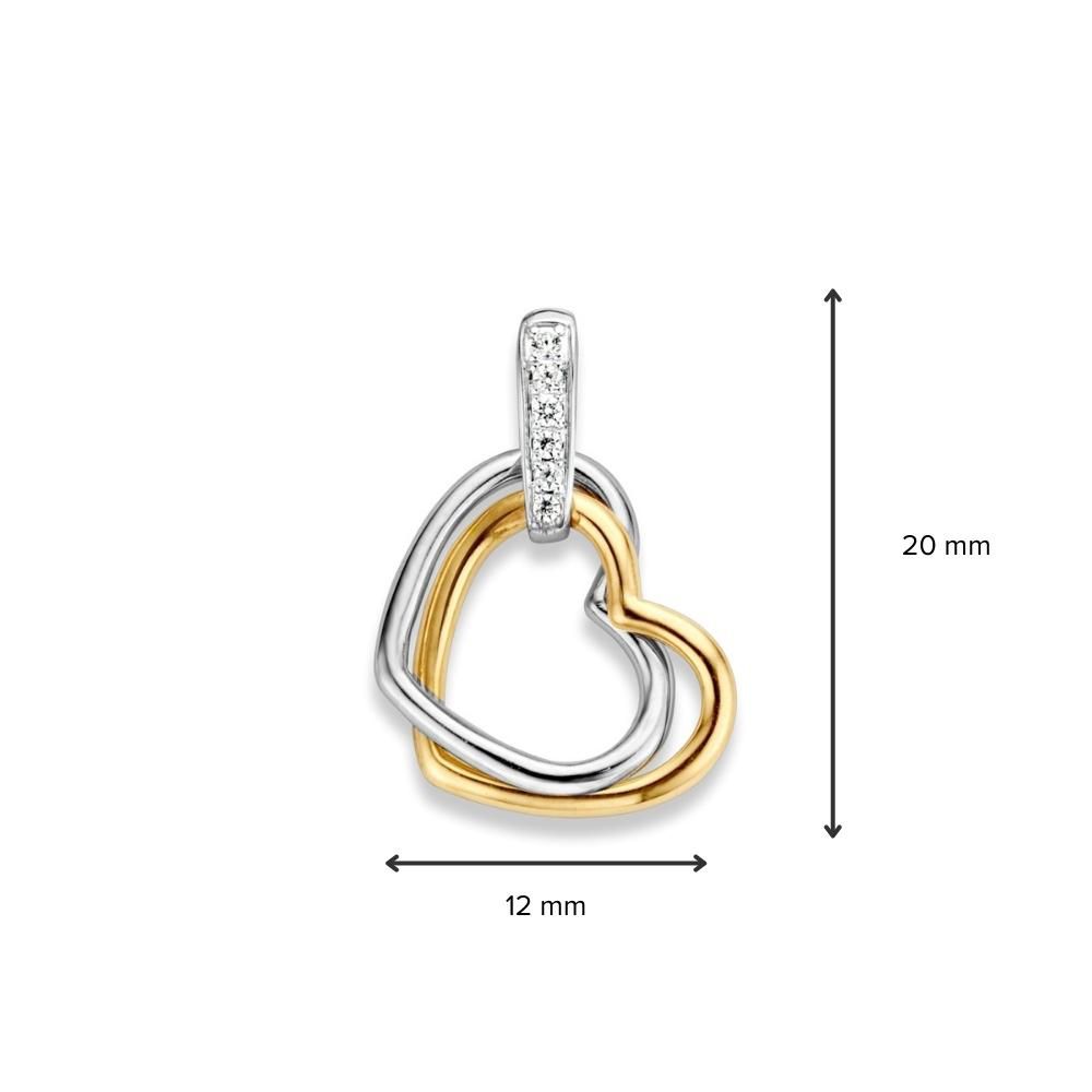 Hanger bicolor zirkonia - Afbeelding 2