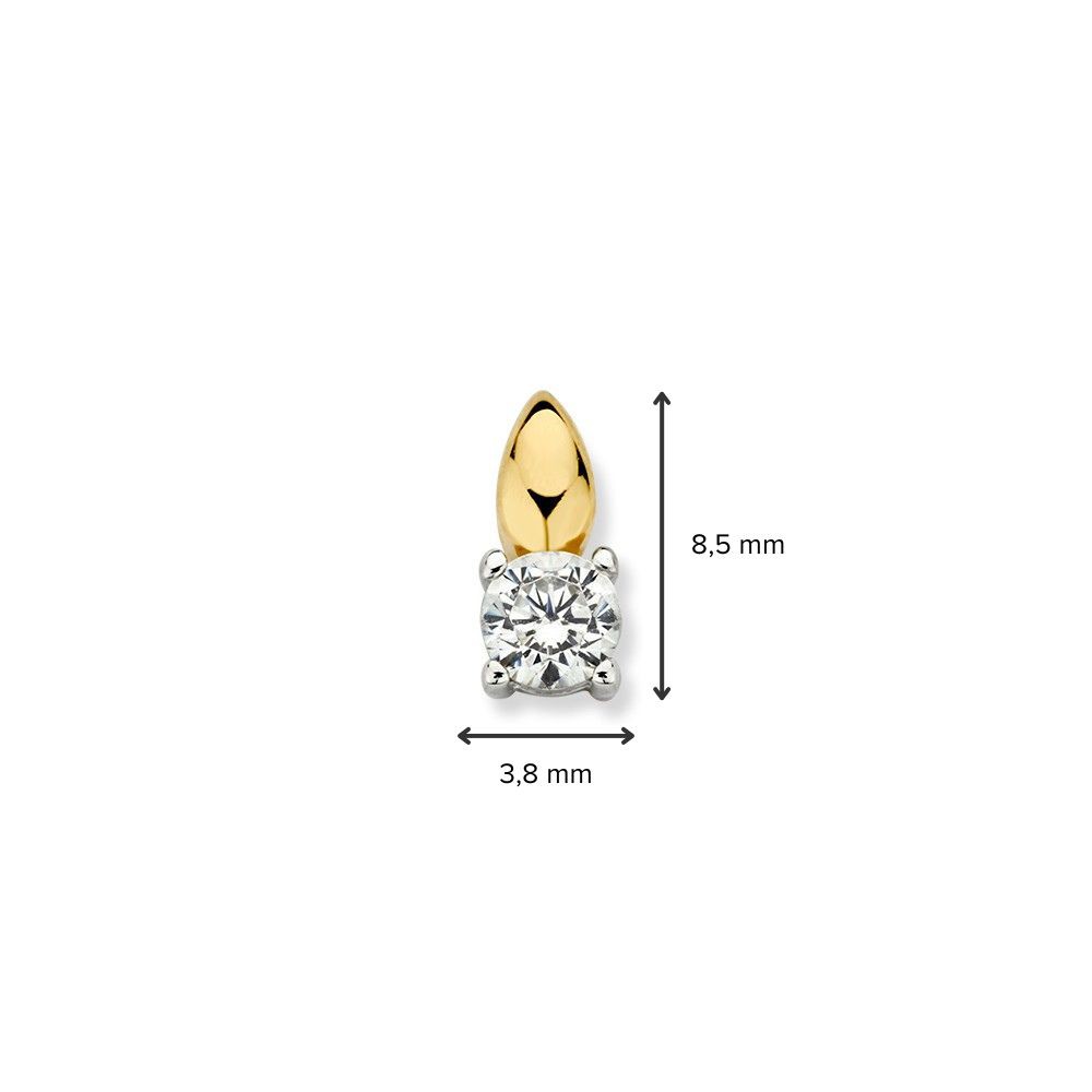 Hanger bicolor zirkonia - Afbeelding 2