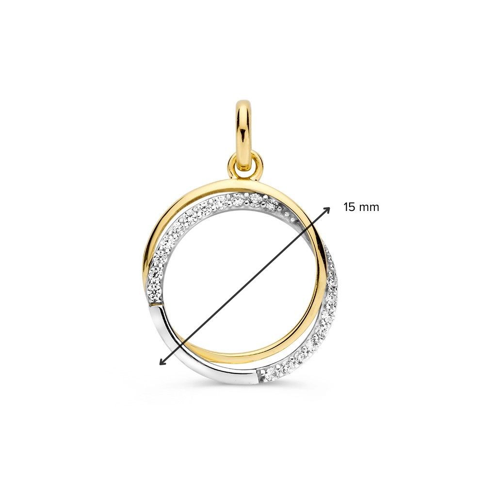 Hanger bicolor zirkonia - Afbeelding 2