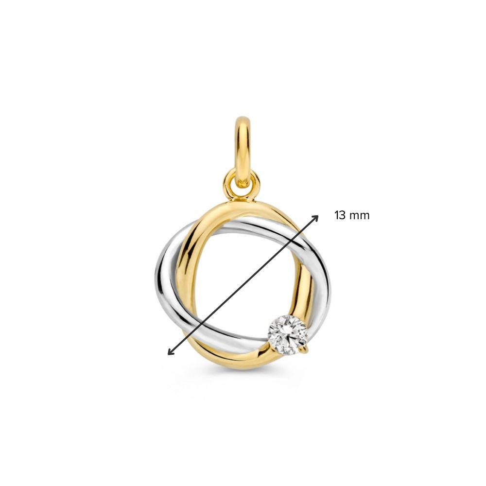 Hanger bicolor zirkonia - Afbeelding 2