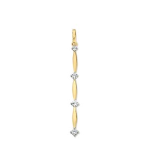 Hanger geelgoud zirkonia